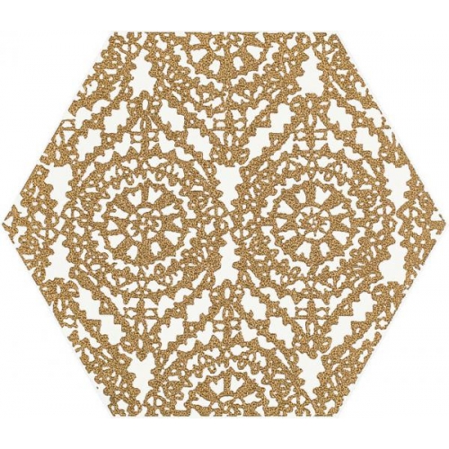 Shiny Lines Gold Heksagon Inserto A Декор 19,8х17,1