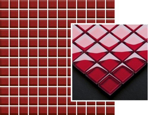 Uniwersalna Mozaika Szklana Karmazyn Мозаика 29,8х29,8 (чип 2,3*2,3)
