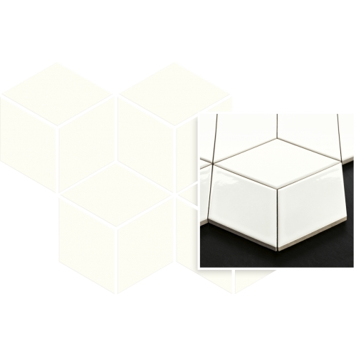Mozaika Prasowana Bianco Romb Hexagon Мозаика 20,4х23,8