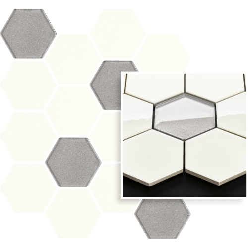 Mozaika Prasowana Bianco Hexagon Mix Мозаика 22х25,5