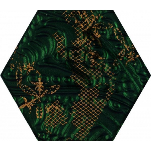 Intense Tone Green Inserto Szklane Heksagon C декор 17,1x19,8